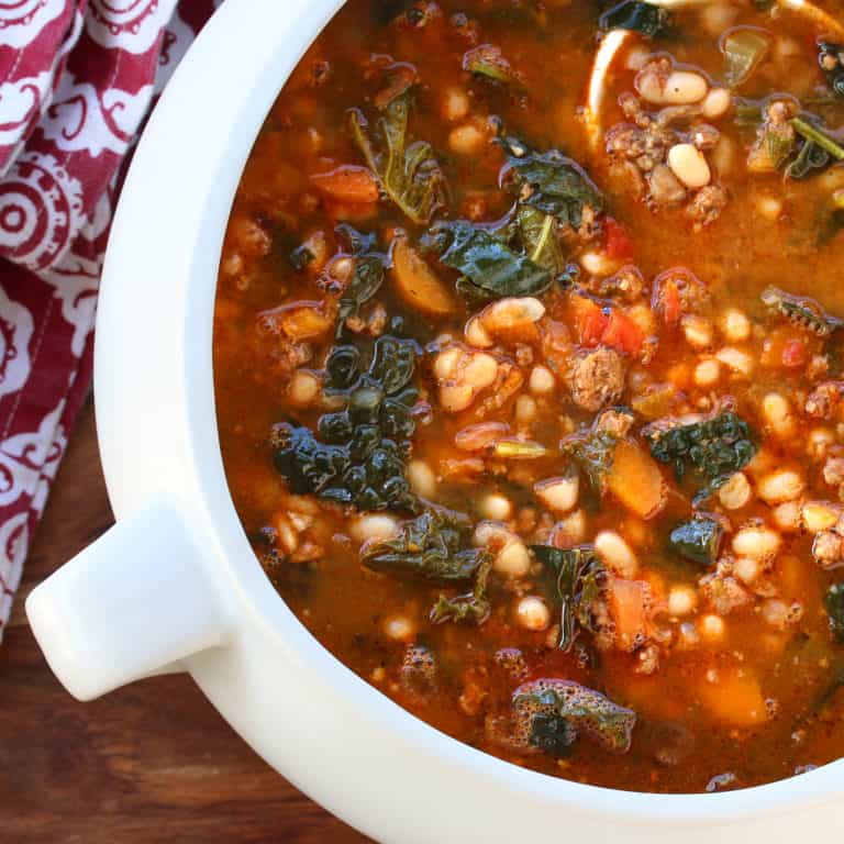 Tuscan White Bean Italian Sausage Soup